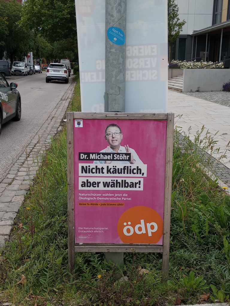 Wahlkampfplakat der DP