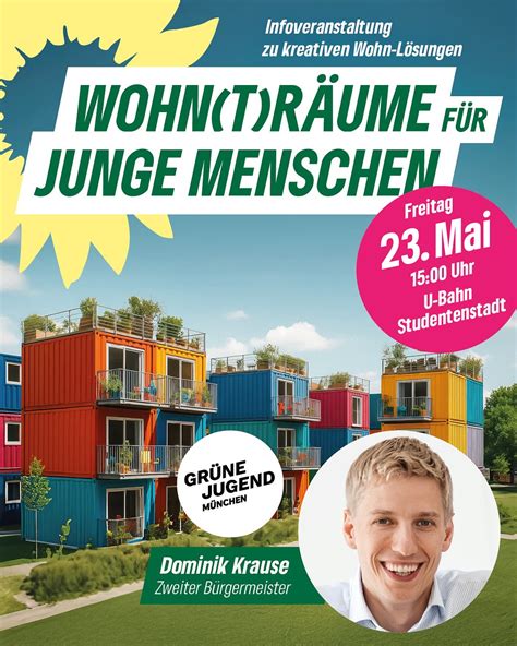 Einladungsplakat der Mnchner Grnen